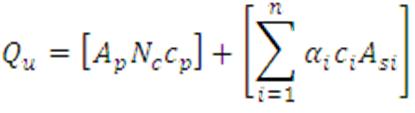 pile in cohesive formula